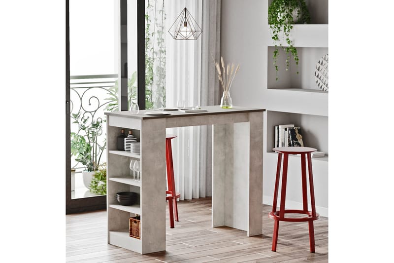 Baaripöytä Speearndam 120 cm - Harmaa/Luonnonväri - Huonekalut - Pöytä & ruokailuryhmä - Baaripöytä