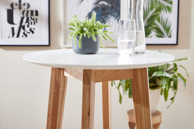 Barbord & ståbord Wohnling Natur, Vit - Huonekalut - Pöytä & ruokailuryhmä - Baaripöytä