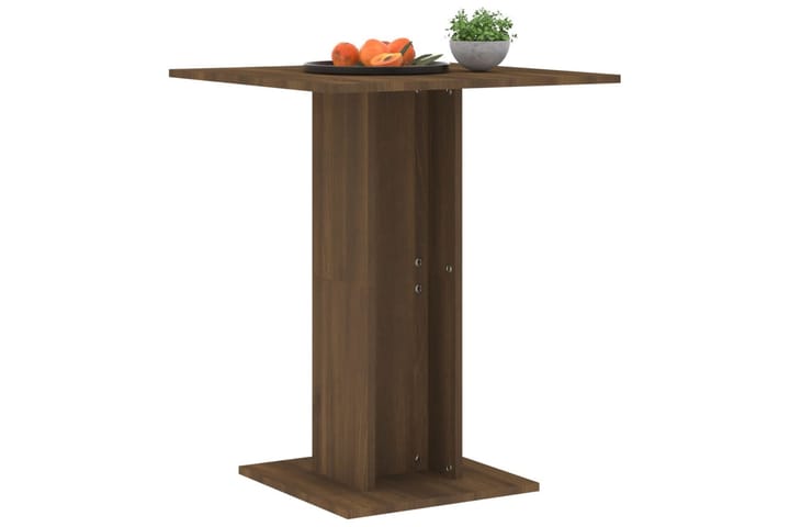 Bistropöytä ruskea tammi 60x60x75 cm tekninen puu - Ruskea - Baaripöytä