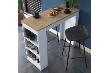 Iwao Baaripöytä 50 × 120 cm Ruskea/Valkoinen - Hanah Home - Huonekalut - Pöytä & ruokailuryhmä - Baaripöytä
