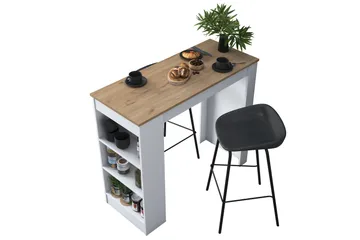 Iwao Baaripöytä 50 × 120 cm Ruskea/Valkoinen - Hanah Home - Huonekalut - Pöytä & ruokailuryhmä - Baaripöytä