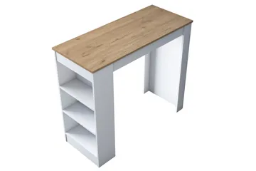 Iwao Baaripöytä 50 × 120 cm Ruskea/Valkoinen - Hanah Home - Huonekalut - Pöytä & ruokailuryhmä - Baaripöytä