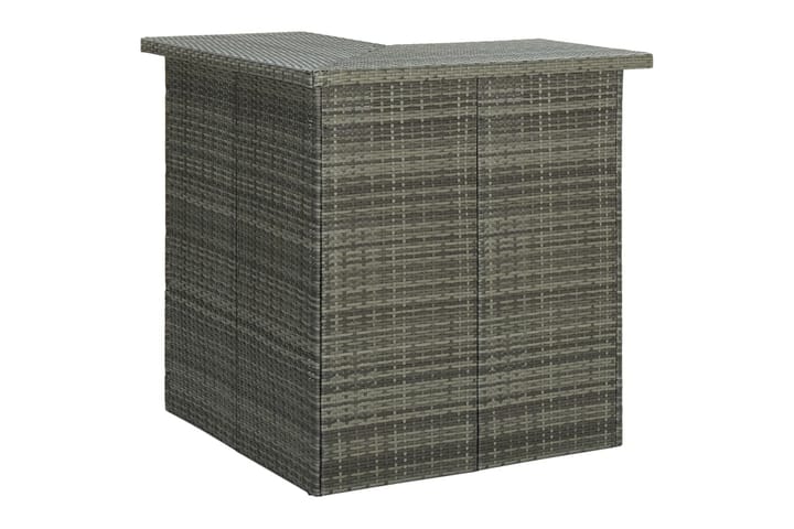 Kulmabaaripöytä harmaa 100x50x105 cm polyrottinki - Harmaa - Baaripöytä