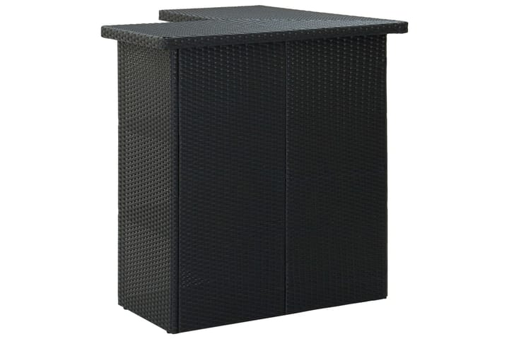 Kulmabaaripöytä musta 100x50x105 cm polyrottinki - Musta - Baaripöytä