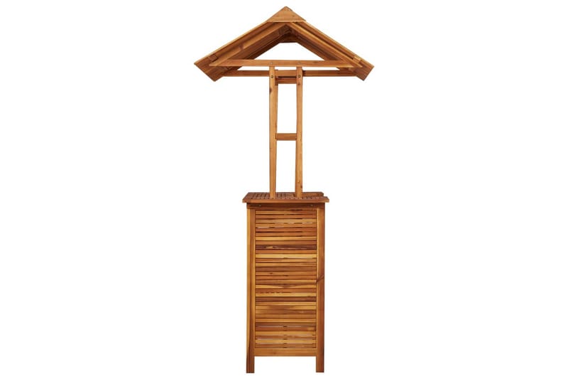 Ulkobaaripöytä katoksella 122x106x217 cm täysi akaasiapuu - Ruskea - Huonekalut - Pöytä & ruokailuryhmä - Baaripöytä