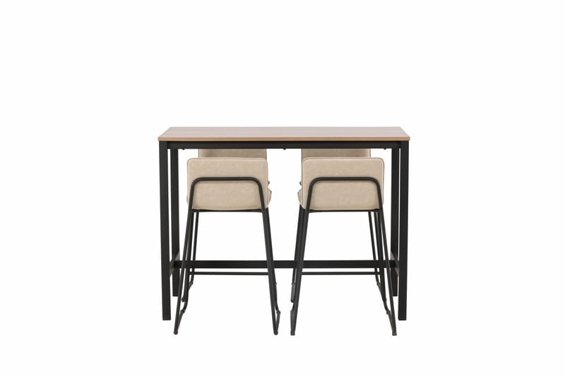 Baaripöytä Camden 60x120 cm 4 Bisbee-tuolilla, Beige