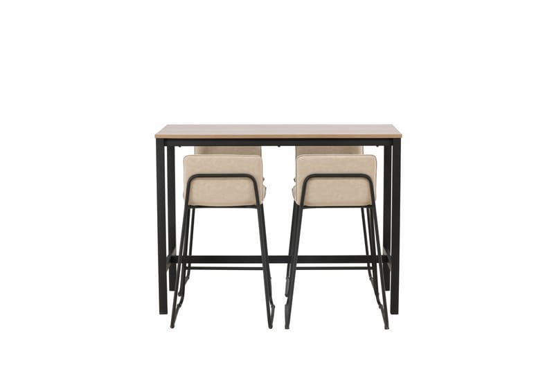 Baaripöytä Camden 60x120 cm 4 Bisbee-tuolilla - Beige - Huonekalut - Pöytä & ruokailuryhmä - Baaripöytä