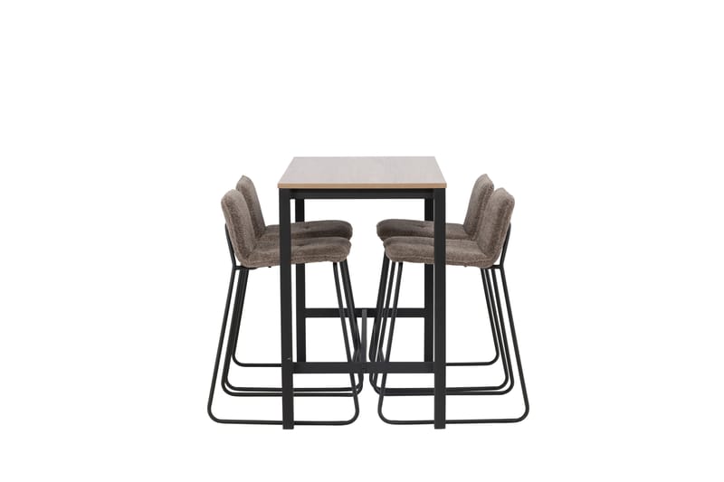 Baaripöytä Camden 60x120 cm 4 Bisbee-tuolilla - Tumma harmaa - Huonekalut - Pöytä & ruokailuryhmä - Baaripöytä