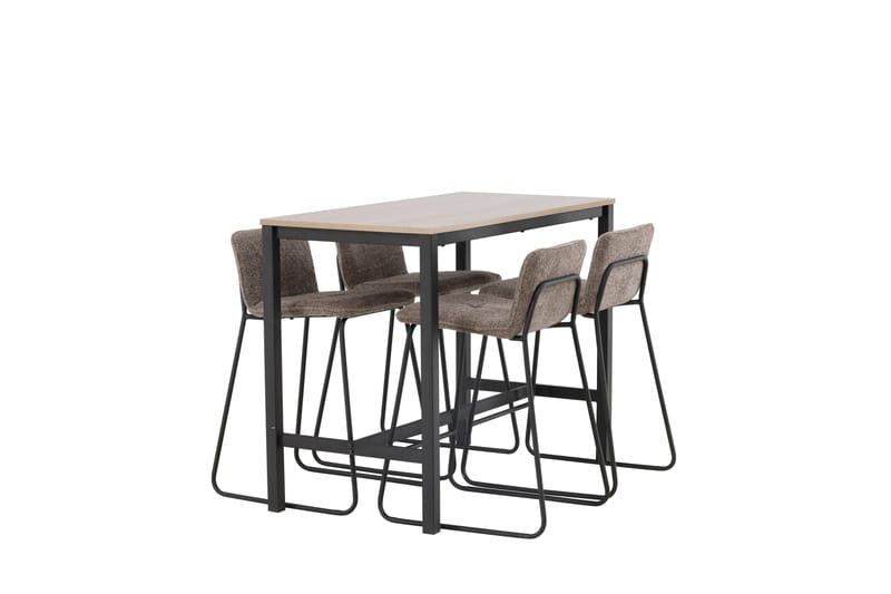 Baaripöytä Camden 60x120 cm 4 Bisbee-tuolilla - Tumma harmaa - Huonekalut - Pöytä & ruokailuryhmä - Baaripöytä