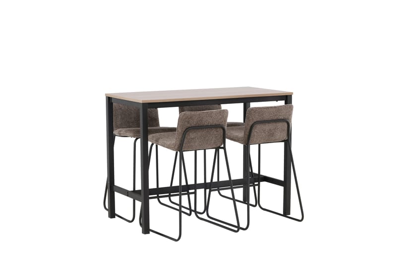 Baaripöytä Camden 60x120 cm 4 Bisbee-tuolilla - Tumma harmaa - Huonekalut - Pöytä & ruokailuryhmä - Baaripöytä