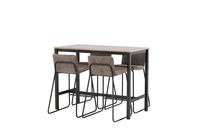 Baaripöytä Camden 60x120 cm 4 Bisbee-tuolilla - Tumma harmaa - Huonekalut - Pöytä & ruokailuryhmä - Baaripöytä