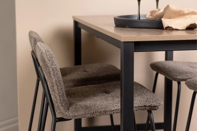 Baaripöytä Camden 60x120 cm 4 Bisbee-tuolilla - Tumma harmaa - Huonekalut - Pöytä & ruokailuryhmä - Baaripöytä
