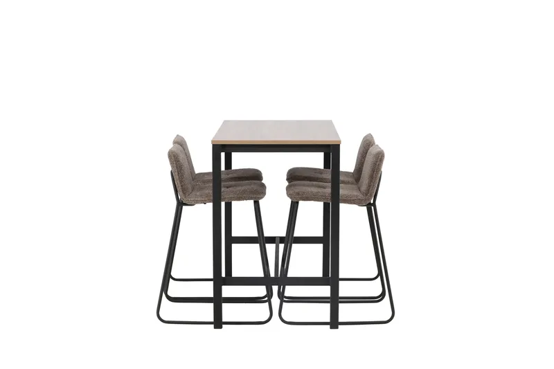 Baaripöytä Camden 60x120 cm 4 Bisbee-tuolilla - Tumma harmaa - Huonekalut - Pöytä & ruokailuryhmä - Baaripöytä