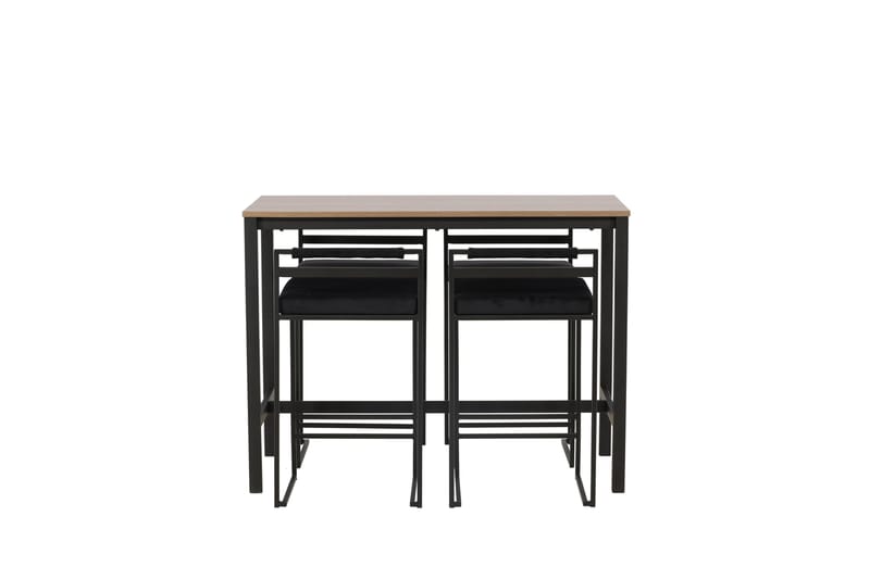 Baaripöytä Camden 60x120 cm 4 Opelika-tuolilla - Musta - Huonekalut - Pöytä & ruokailuryhmä - Baaripöytä