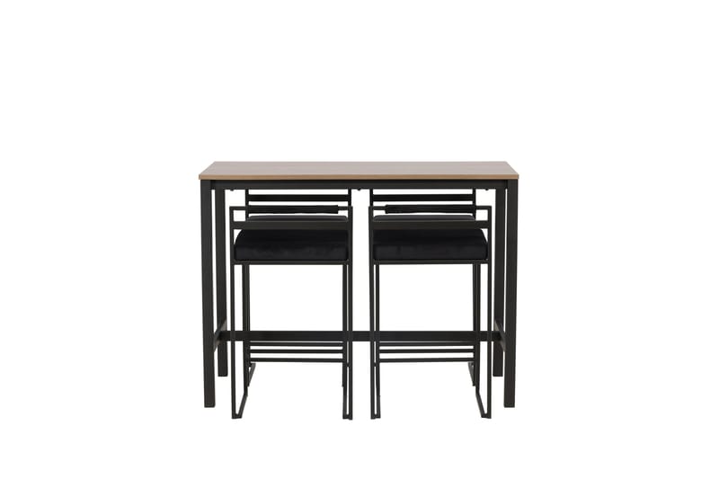 Baaripöytä Camden 60x120 cm 4 Opelika-tuolilla - Musta - Huonekalut - Pöytä & ruokailuryhmä - Baaripöytä