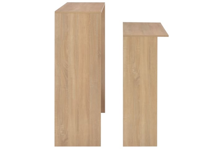 Baaripöytä kahdella pöytätasolla tammi 130x40x120 cm - Ruskea - Baaripöytä