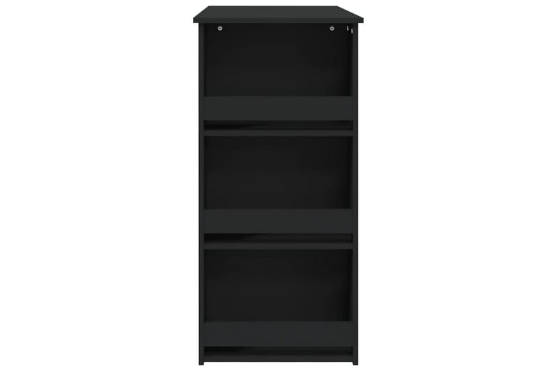 Baaripöytä säilytystelineellä musta 102x50x103,5 cm lastulev - Musta - Huonekalut - Pöytä & ruokailuryhmä - Baaripöytä