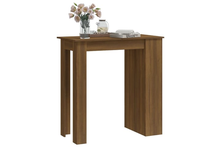 Baaripöytä säilytystelineellä ruskea tammi 102x50x103,5 cm l - Ruskea - Baaripöytä
