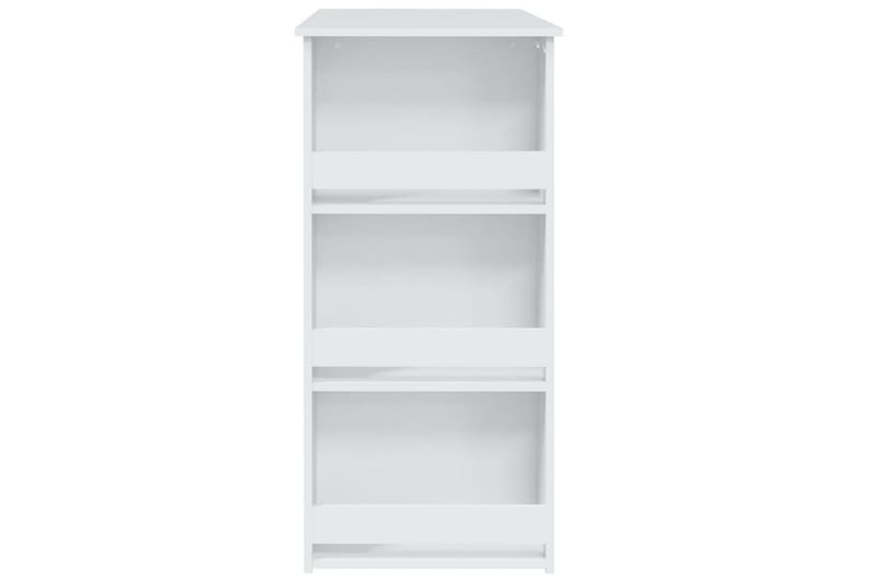 Baaripöytä säilytystelineellä valk. 102x50x103,5 cm lastulev - Valkoinen - Huonekalut - Pöytä & ruokailuryhmä - Baaripöytä