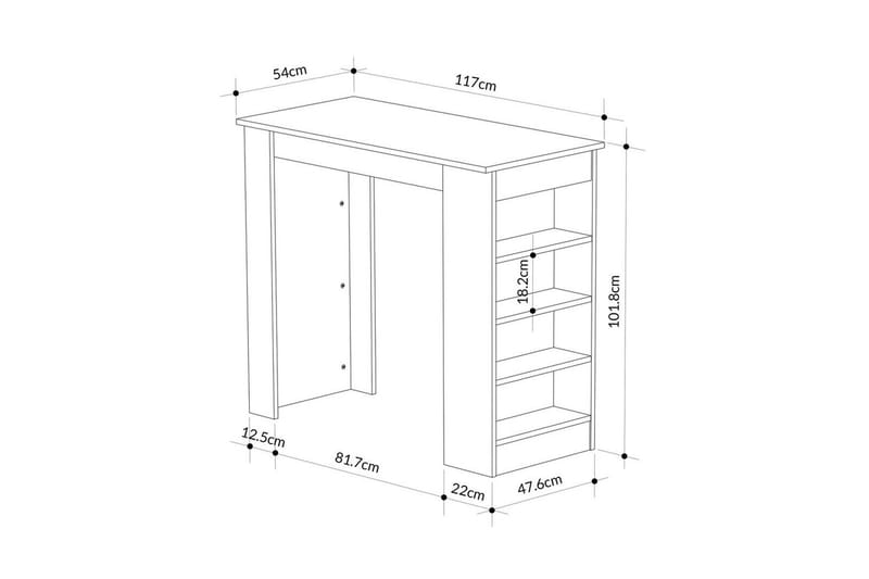 Baaripöytä Swallow Safidoniritammi - Safidoniritammi - Huonekalut - Pöytä & ruokailuryhmä - Baaripöytä