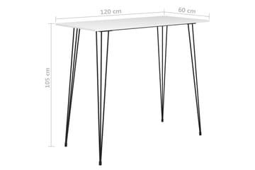 Baaripöytä valkoinen 120x60x105 cm - Huonekalut - Pöytä & ruokailuryhmä - Baaripöytä