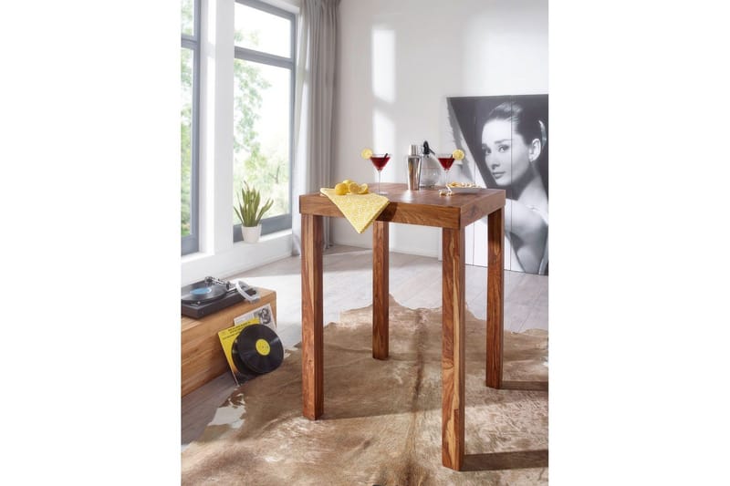 Baaripöytä Wohnling Vakaa massiivipuuta sheesham 80 x 80 x 110 cm - Huonekalut - Pöytä & ruokailuryhmä - Baaripöytä