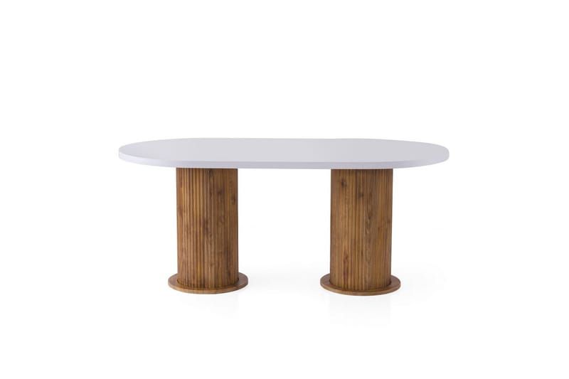 Babilas Ruokapöytä 180 cm Soikea, Valkoinen