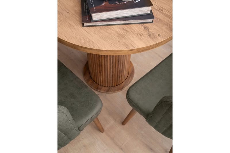 Babilas Ruokapöytä 180 cm Soikea - Pähkinä - Huonekalut - Pöytä & ruokailuryhmä - Ruokapöydät & keittiön pöydät