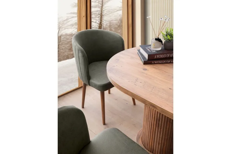 Babilas Ruokapöytä 180 cm Soikea - Pähkinä - Huonekalut - Pöytä & ruokailuryhmä - Ruokapöydät & keittiön pöydät