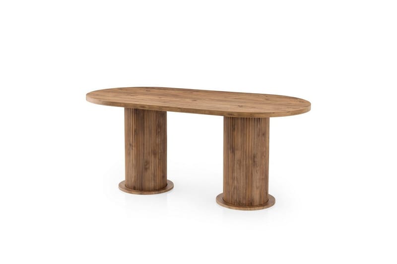 Babilas Ruokapöytä 180 cm Soikea - Pähkinä - Huonekalut - Pöytä & ruokailuryhmä - Ruokapöydät & keittiön pöydät