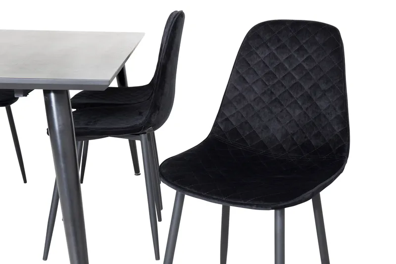 Balisa-ruokailuryhmä 180 cm, sisältää 6 Ypas-tuolia - Musta - Huonekalut - Pöytä & ruokailuryhmä - Ruokailuryhmä