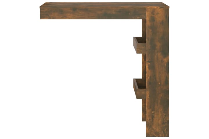 beBasic Baaripöytä seinälle savutammi 102x45x103,5 cm tekninen puu - Ruskea - Baaripöytä
