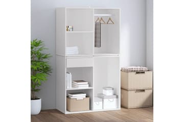 beBasic Kosmetiikkakaappi valkoinen 80x40x65 cm tekninen puu - Valkoinen - Huonekalut - Pöytä & ruokailuryhmä - Meikki- & kampauspöydät