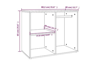 beBasic Kosmetiikkakaappi valkoinen 80x40x65 cm tekninen puu - Valkoinen - Huonekalut - Pöytä & ruokailuryhmä - Meikki- & kampauspöydät