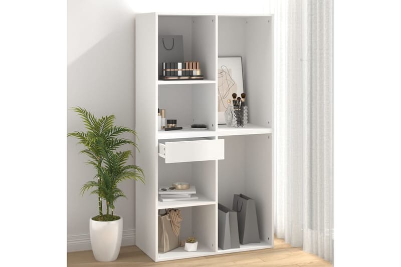 beBasic Kosmetiikkakaappi valkoinen 80x40x75 cm tekninen puu - Valkoinen - Huonekalut - Pöytä & ruokailuryhmä - Meikki- & kampauspöydät