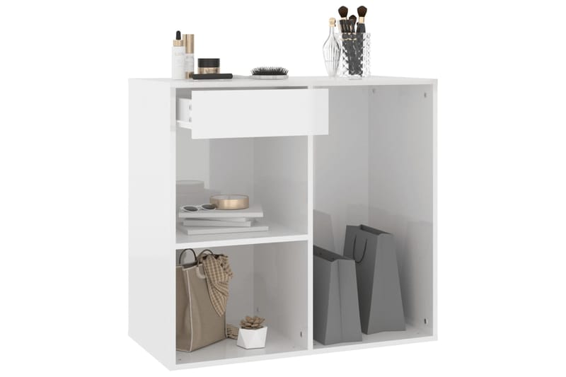 beBasic Kosmetiikkakaappi valkoinen 80x40x75 cm tekninen puu - Valkoinen - Huonekalut - Pöytä & ruokailuryhmä - Meikki- & kampauspöydät