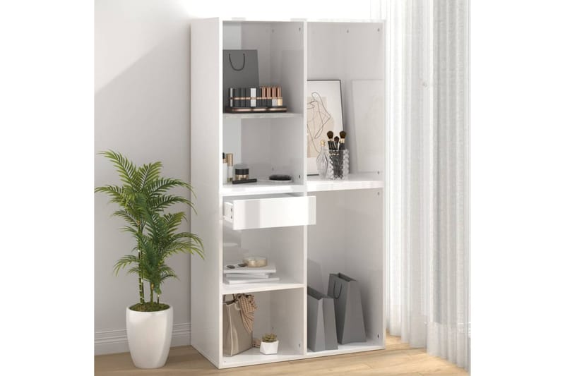beBasic Kosmetiikkakaappi valkoinen 80x40x75 cm tekninen puu - Valkoinen - Huonekalut - Pöytä & ruokailuryhmä - Meikki- & kampauspöydät
