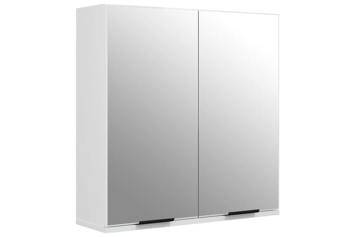 beBasic Kylpyhuoneen LED peilikaappi korkeakiilto valkoinen 64x20x67 cm - Valkoinen - Meikki- & kampauspöydät