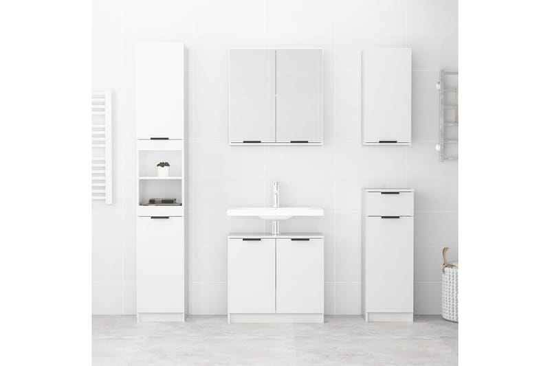 beBasic Kylpyhuoneen LED peilikaappi korkeakiilto valkoinen 64x20x67 cm - Valkoinen - Huonekalut - Pöytä & ruokailuryhmä - Meikki- & kampauspöydät