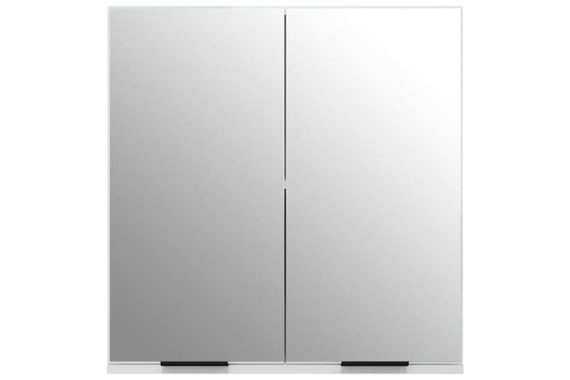 beBasic Kylpyhuoneen LED peilikaappi korkeakiilto valkoinen 64x20x67 cm - Valkoinen - Huonekalut - Pöytä & ruokailuryhmä - Meikki- & kampauspöydät