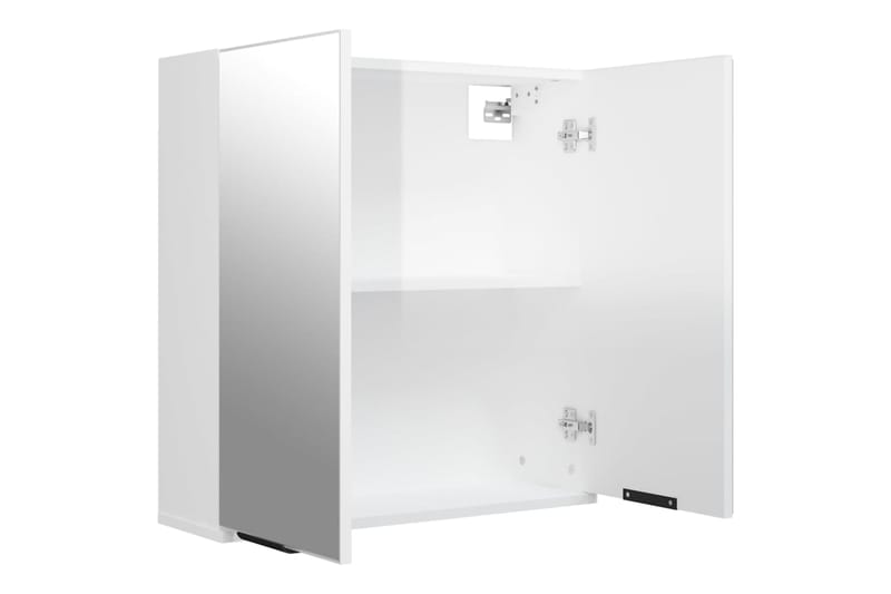beBasic Kylpyhuoneen LED peilikaappi korkeakiilto valkoinen 64x20x67 cm - Valkoinen - Huonekalut - Pöytä & ruokailuryhmä - Meikki- & kampauspöydät
