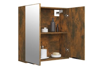 beBasic Kylpyhuoneen peilikaappi savutammi 64x20x67 cm - Ruskea - Huonekalut - Pöytä & ruokailuryhmä - Meikki- & kampauspöydät