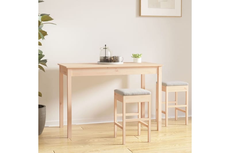 beBasic Ruokapöytä 110x55x75 cm täysi mänty - Ruskea - Huonekalut - Pöytä & ruokailuryhmä - Ruokapöydät & keittiön pöydät