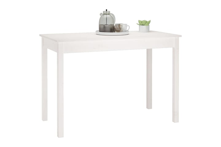 beBasic Ruokapöytä valkoinen 110x55x75 cm täysi mänty - Valkoinen - Ruokapöydät & keittiön pöydät