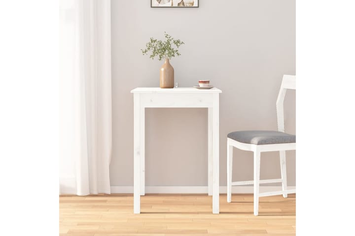 beBasic Ruokapöytä valkoinen 55x55x75 cm täysi mänty - Valkoinen - Ruokapöydät & keittiön pöydät