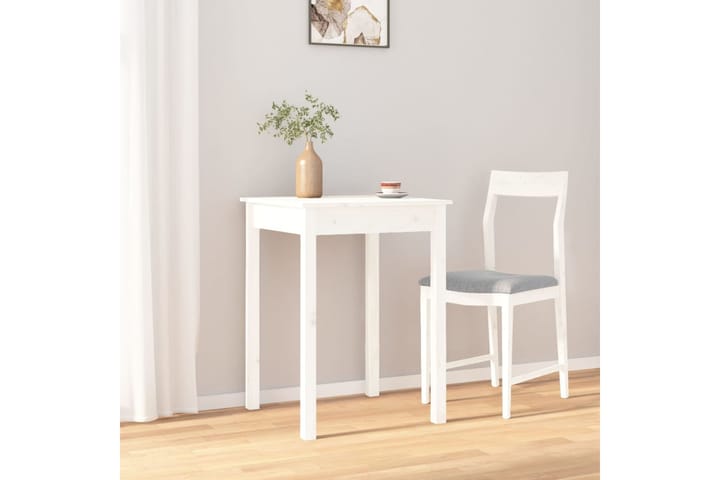 beBasic Ruokapöytä valkoinen 55x55x75 cm täysi mänty - Valkoinen - Ruokapöydät & keittiön pöydät