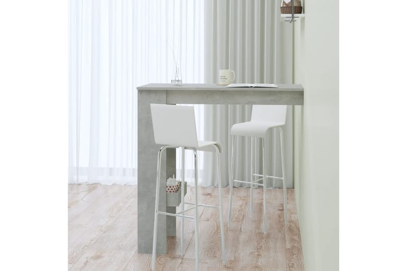 beBasic Seinäkiinnitettävä baaripöytä harm. 102x45x103,5cm tekninen puu - Harmaa - Huonekalut - Pöytä & ruokailuryhmä - Ruokapöydät & keittiön pöydät