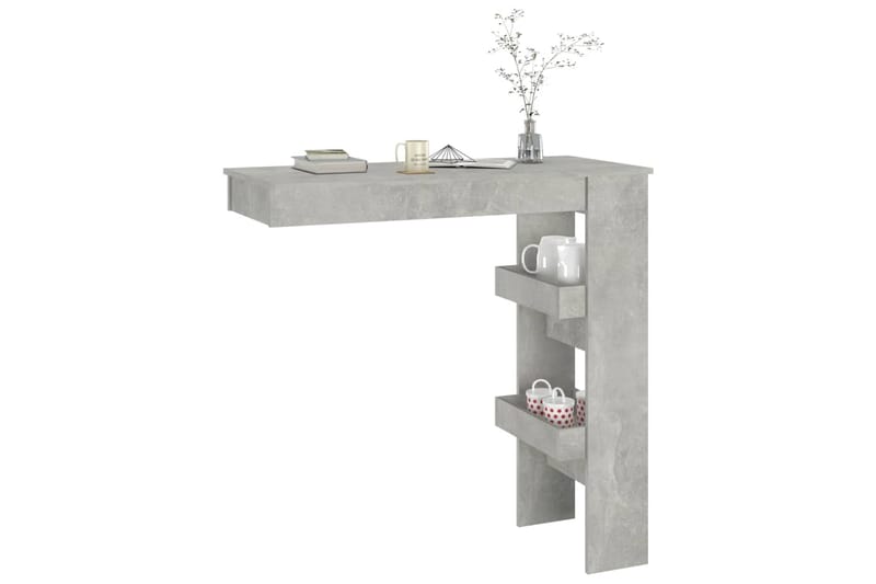 beBasic Seinäkiinnitettävä baaripöytä harm. 102x45x103,5cm tekninen puu - Harmaa - Huonekalut - Pöytä & ruokailuryhmä - Ruokapöydät & keittiön pöydät