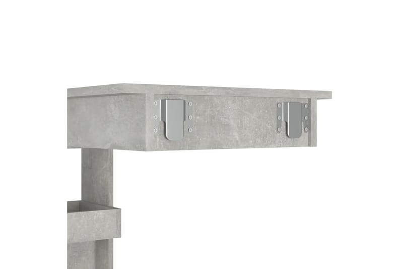 beBasic Seinäkiinnitettävä baaripöytä harm. 102x45x103,5cm tekninen puu - Harmaa - Huonekalut - Pöytä & ruokailuryhmä - Ruokapöydät & keittiön pöydät