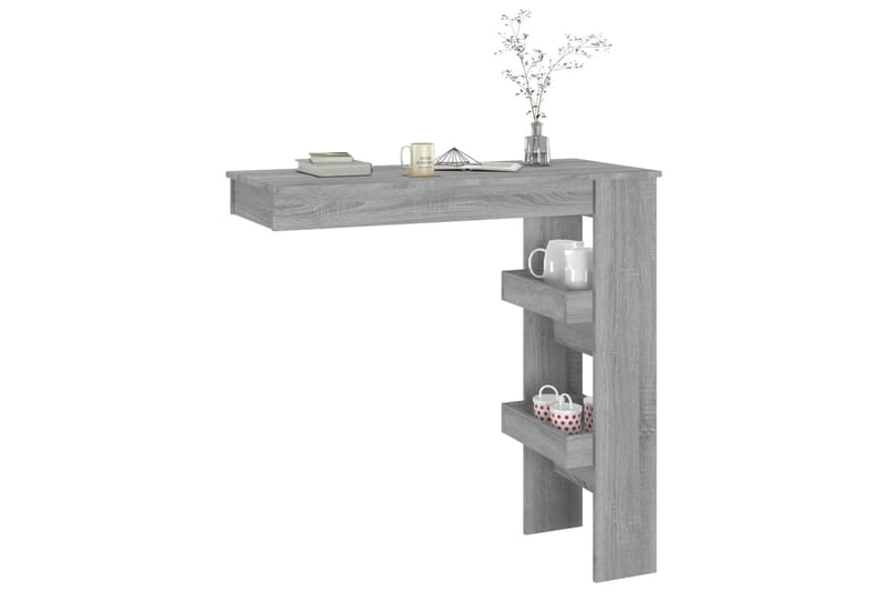 beBasic Seinäkiinnitettävä baaripöytä harm. 102x45x103,5cm tekninen puu - Harmaa - Huonekalut - Pöytä & ruokailuryhmä - Baaripöytä